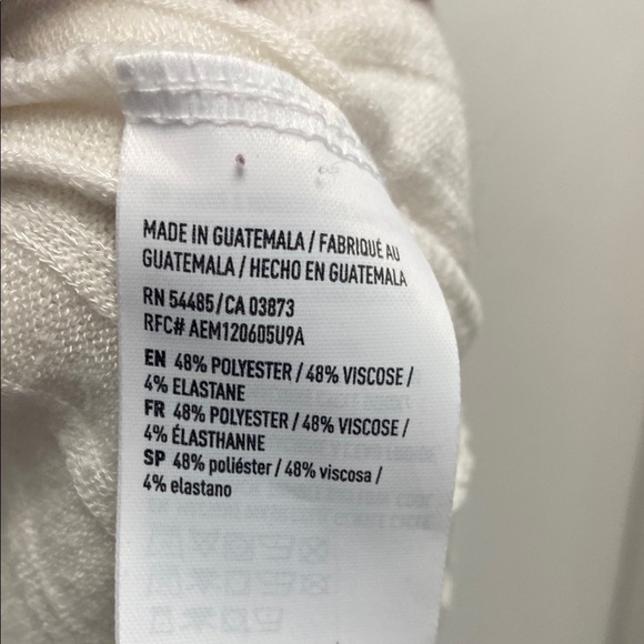 American Eagle Cold Shoulder Cream Ribbed Top Size XL - Picture 8 of 9